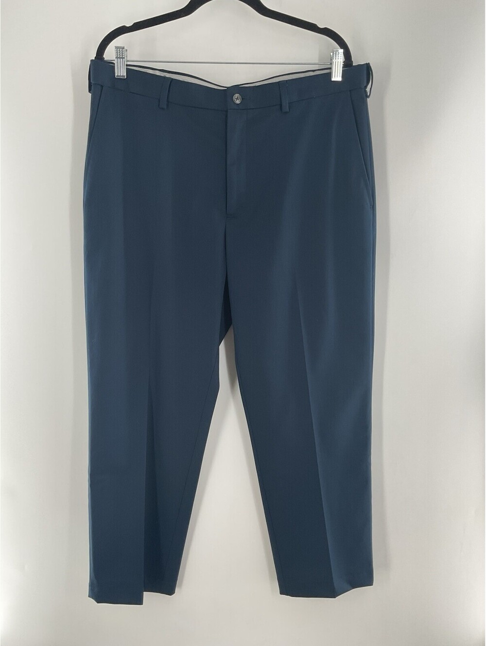 Haggar Men’s Dress Pants Iron Free Premium Khaki 36X 30 Navy Blue 018